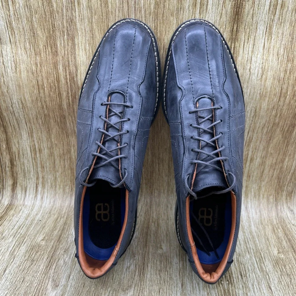 Allen Edmonds Voyager Men's 13 D Gray Leather Bicycle Toe Casual Oxford 9384